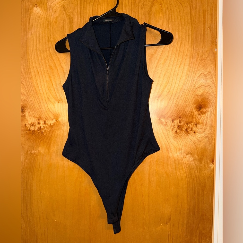 Wild Fable Black Sleeveless Bodysuit